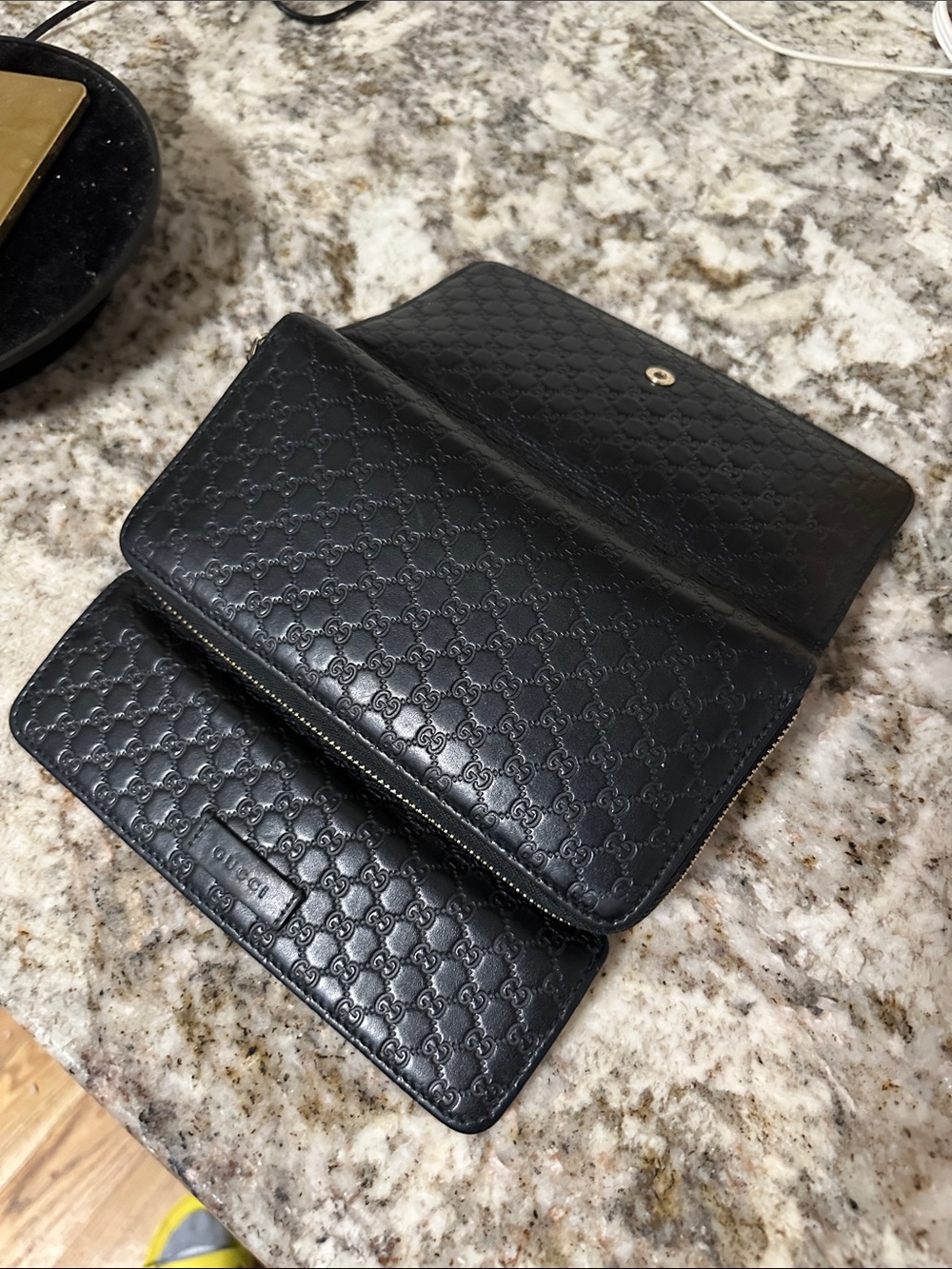 Gucci Black Embossed GG Leather Wallet. PREOWNED. - Picture 15 of 15